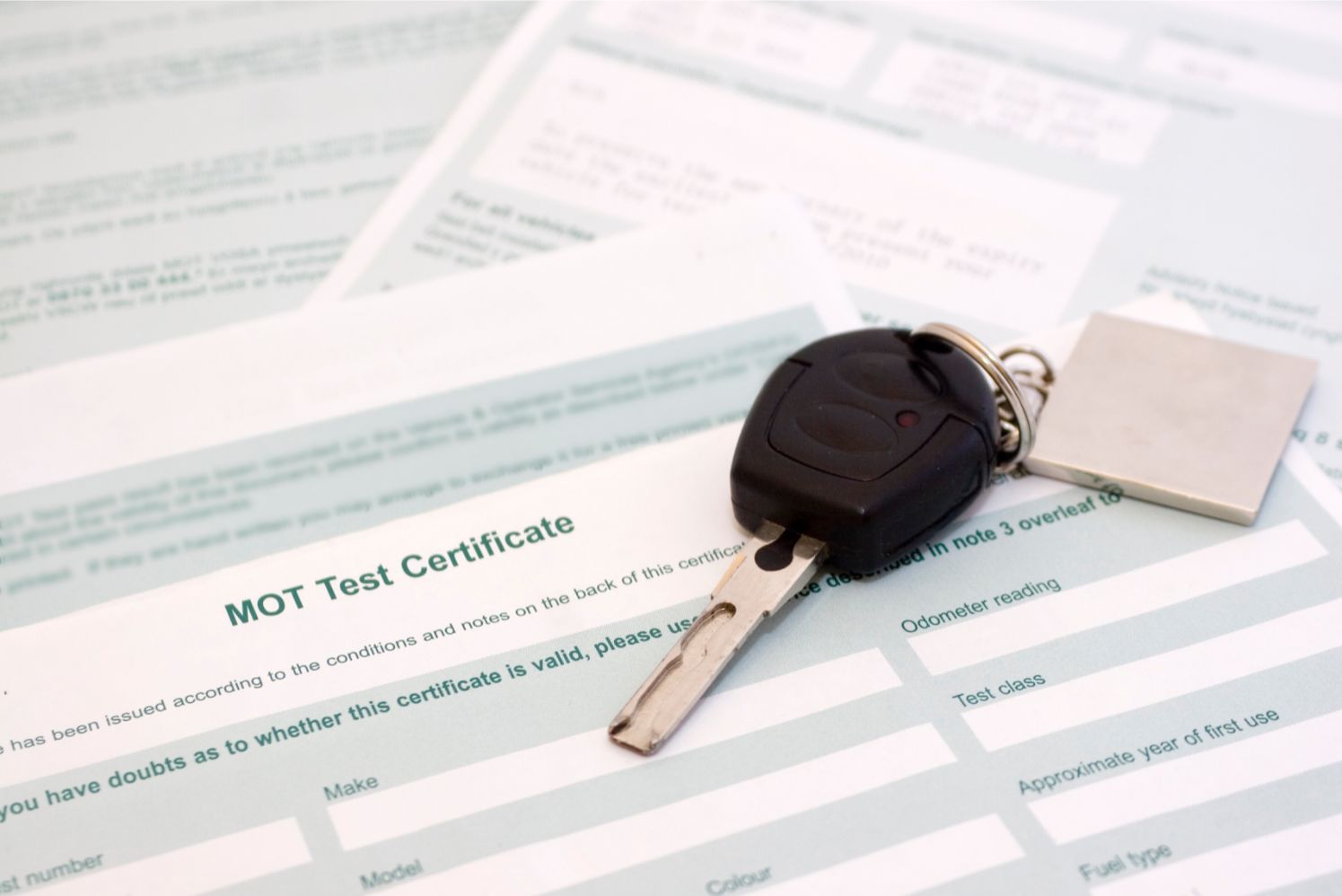 Vehicle MOT certificate