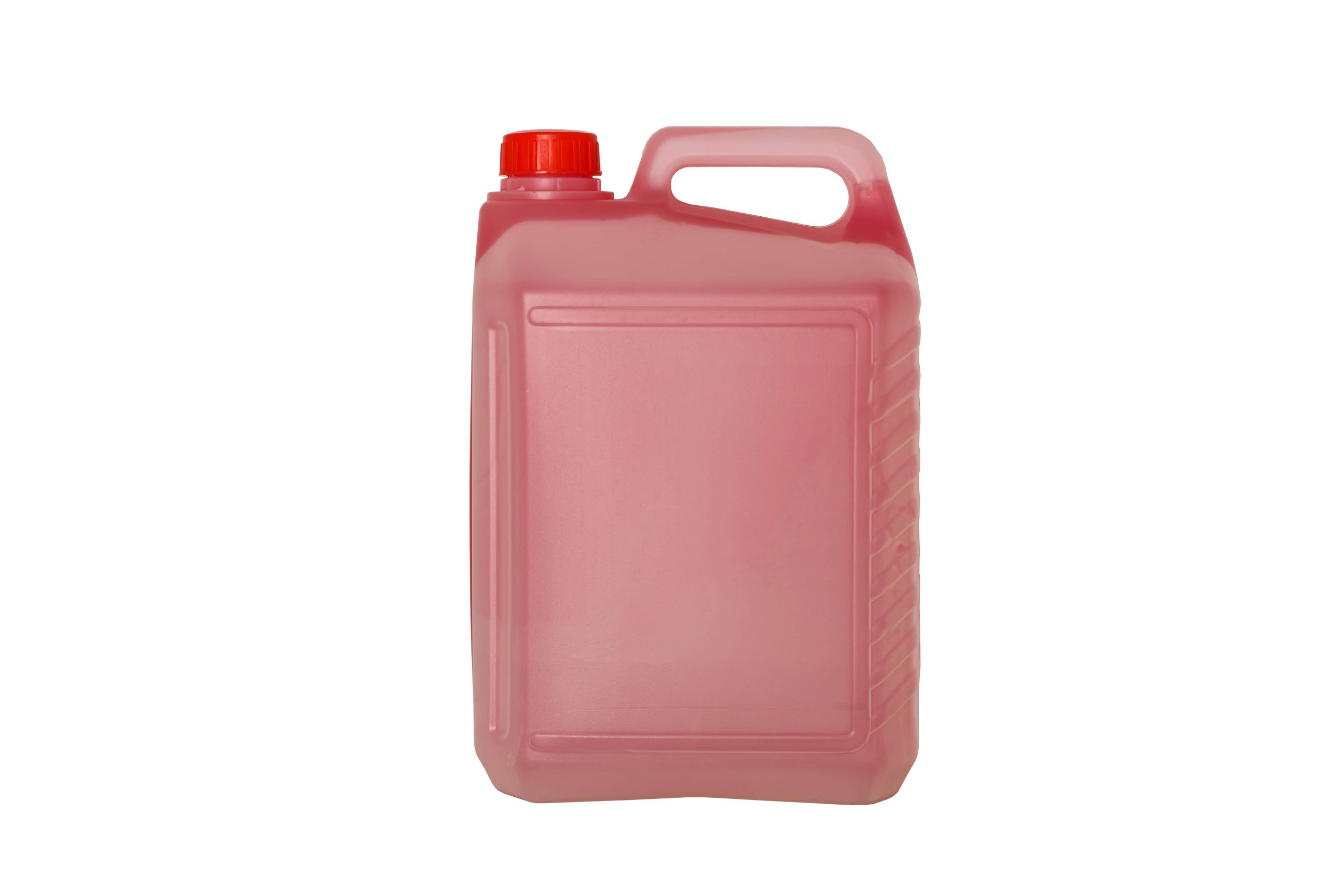 Plastic jerry can with red diesel inside