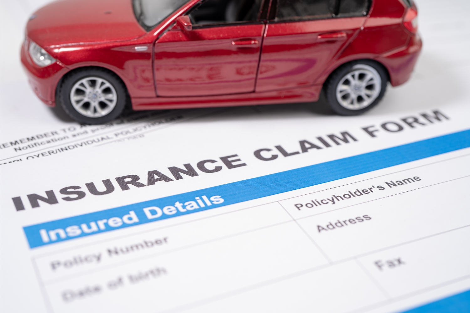 Car insurance claim form