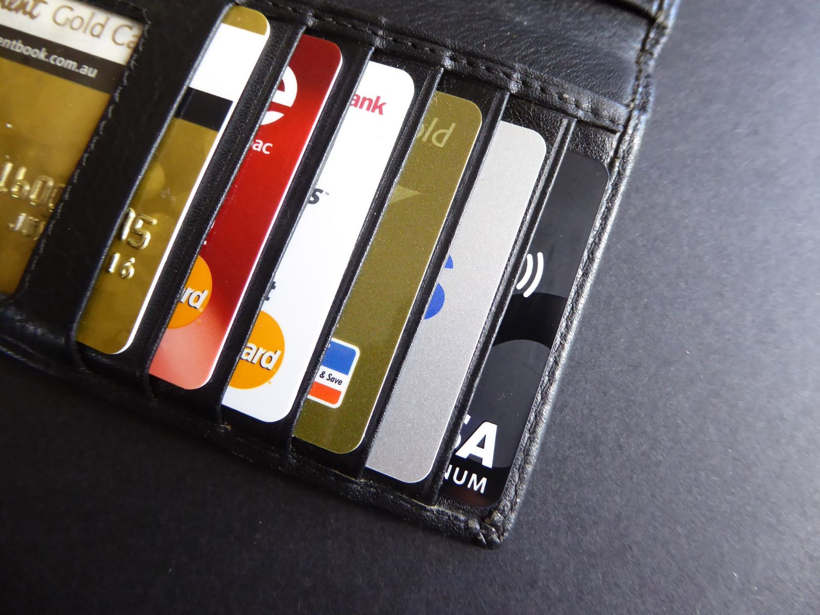 Wallet with payment cards
